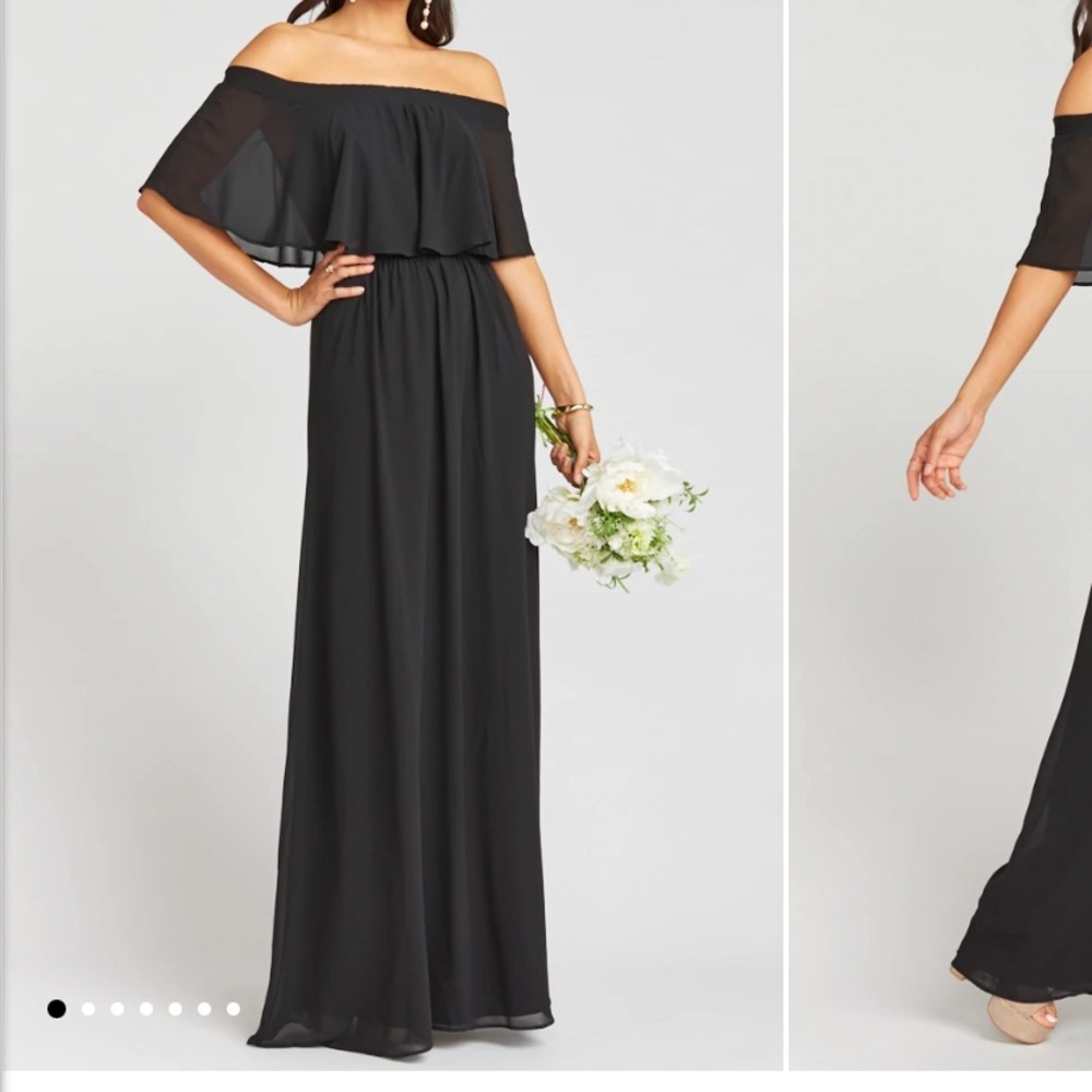 Show Me Your Mumu - Hacienda Maxi Dress in Black Chiffon